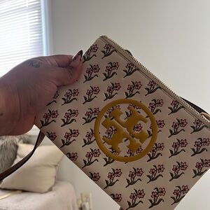 Tory Burch Cream Floral crossbody bag
